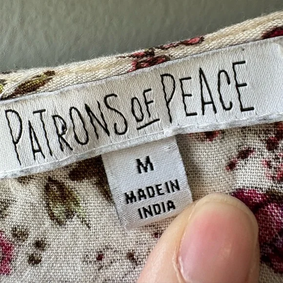 Patrons of Peace Floral Cottagecore Mini Dress Size M | Boho Prairie - Picture 4 of 8